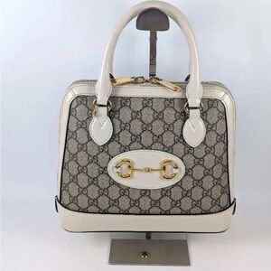Gucci Beige and White Women's Handbag